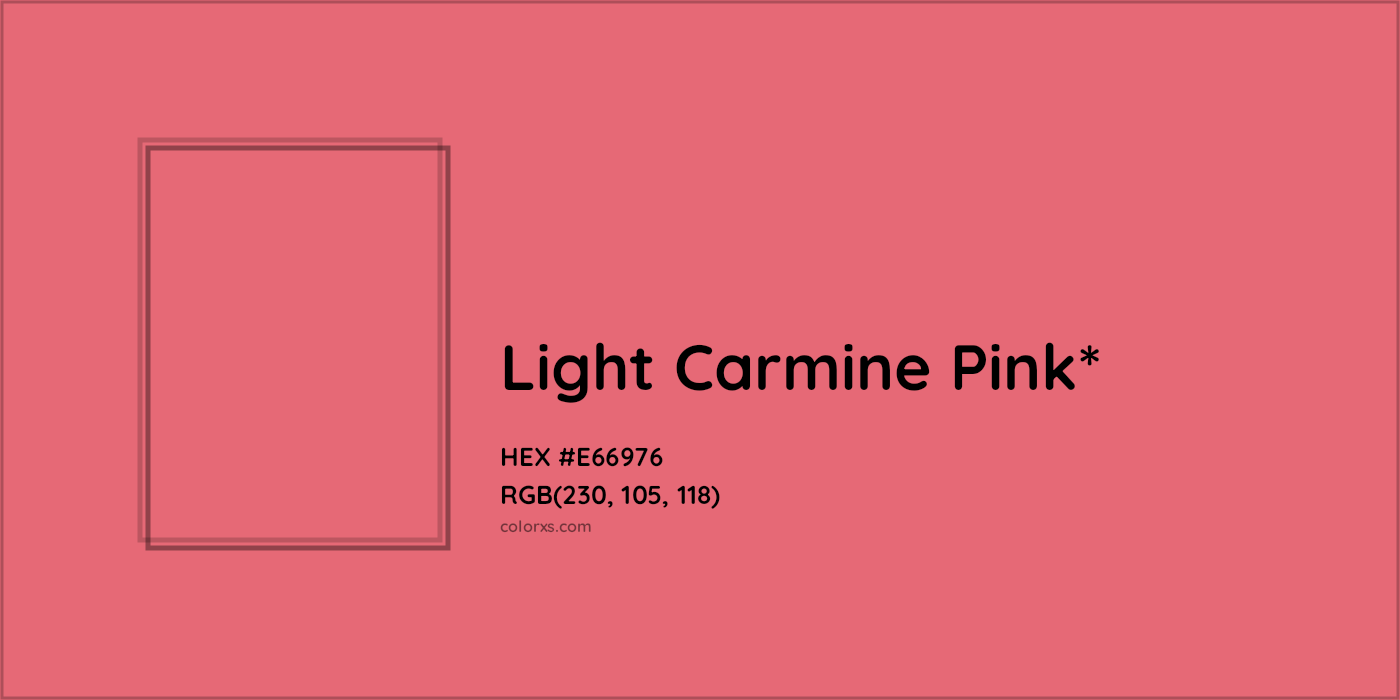 HEX #E66976 Color Name, Color Code, Palettes, Similar Paints, Images