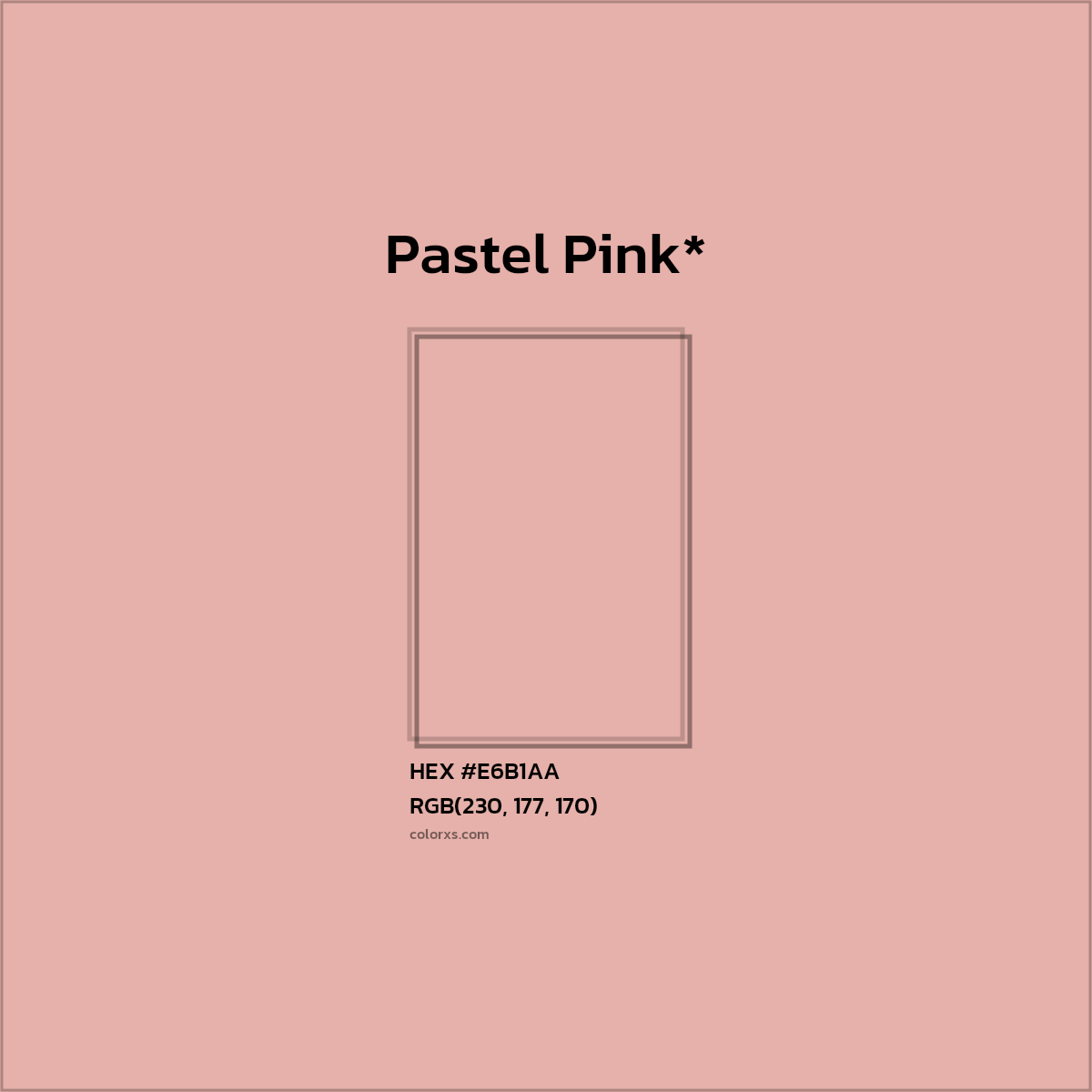 HEX #E6B1AA Color Name, Color Code, Palettes, Similar Paints, Images
