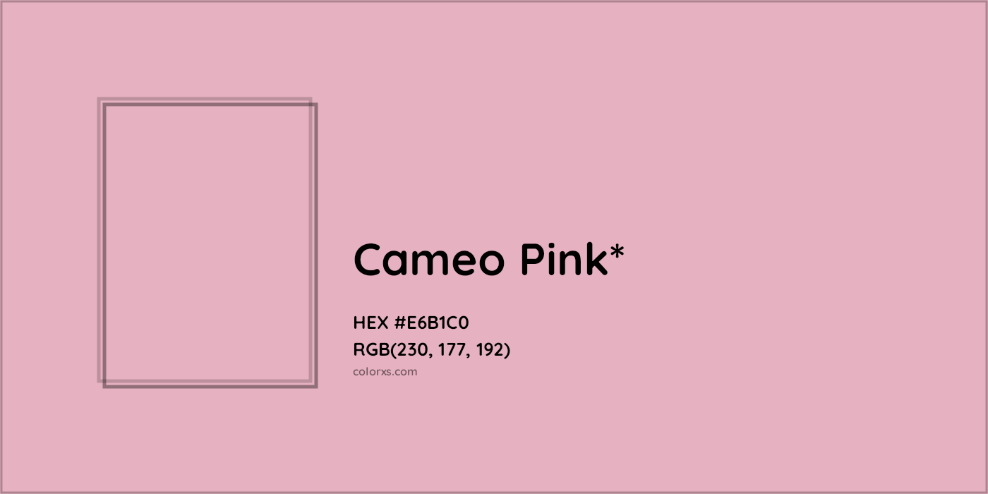 HEX #E6B1C0 Color Name, Color Code, Palettes, Similar Paints, Images