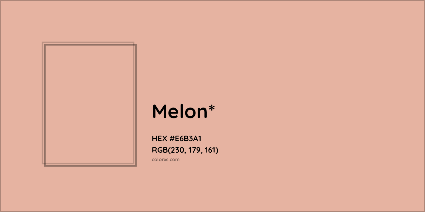 HEX #E6B3A1 Color Name, Color Code, Palettes, Similar Paints, Images