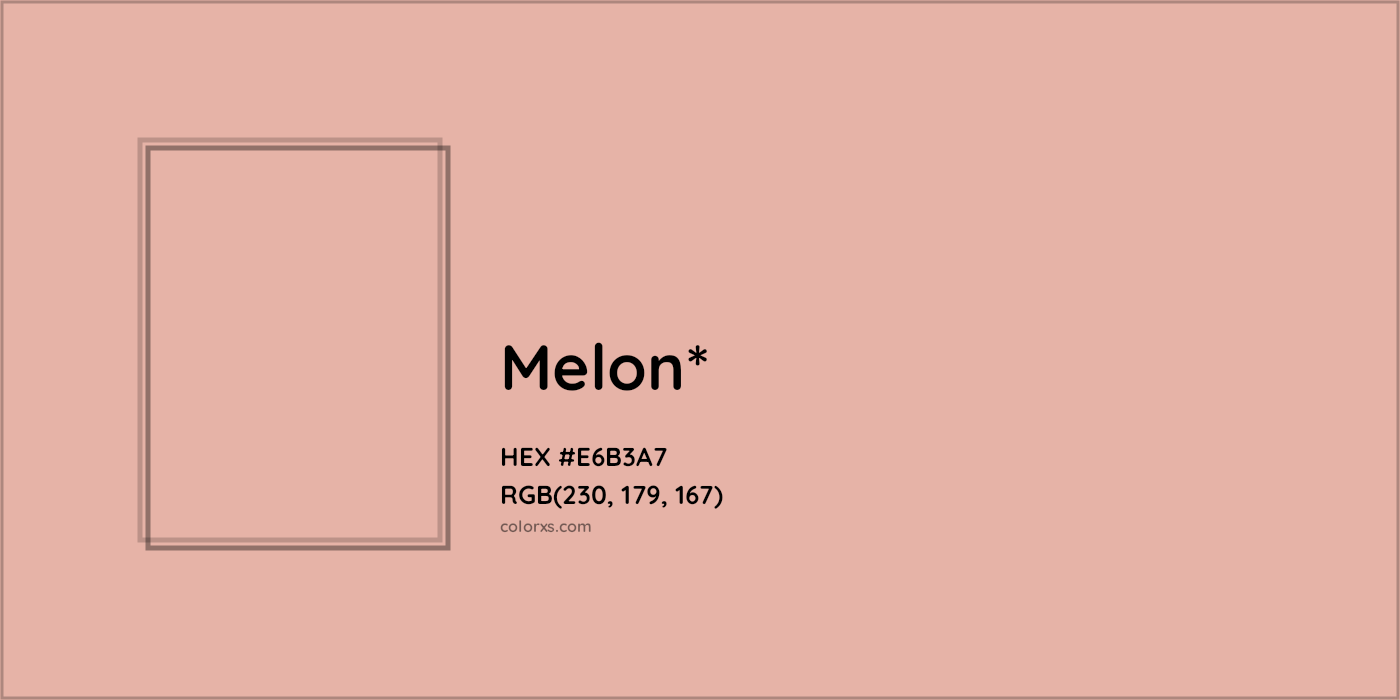 HEX #E6B3A7 Color Name, Color Code, Palettes, Similar Paints, Images
