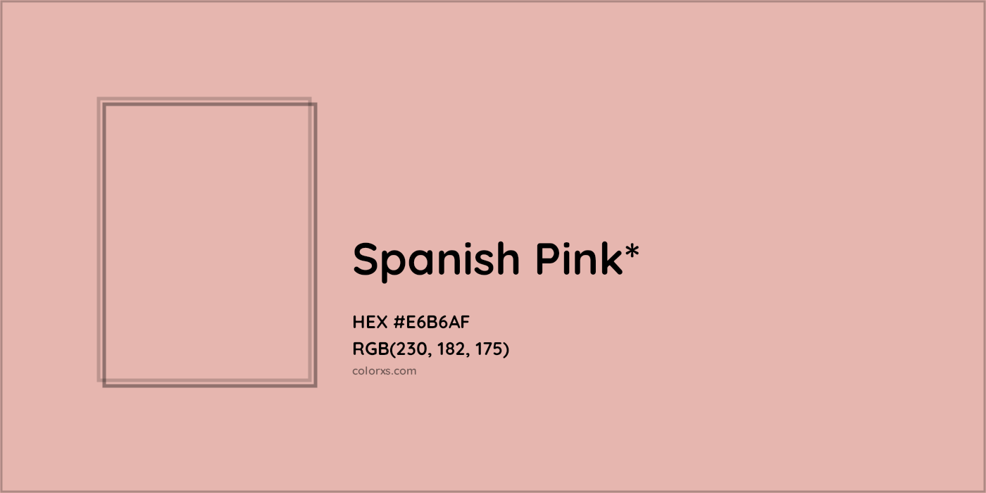 HEX #E6B6AF Color Name, Color Code, Palettes, Similar Paints, Images