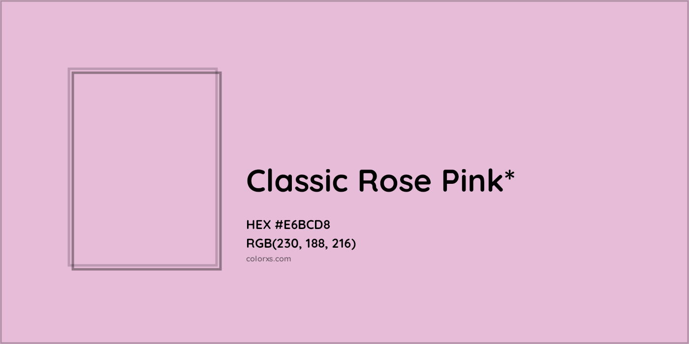 HEX #E6BCD8 Color Name, Color Code, Palettes, Similar Paints, Images