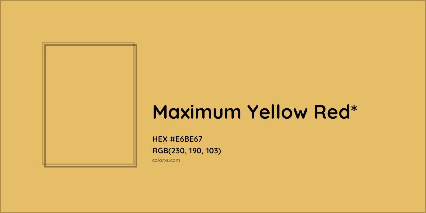 HEX #E6BE67 Color Name, Color Code, Palettes, Similar Paints, Images