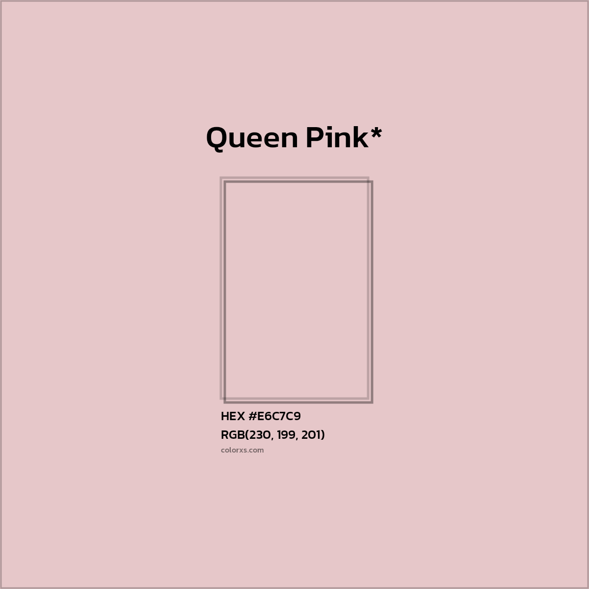 HEX #E6C7C9 Color Name, Color Code, Palettes, Similar Paints, Images
