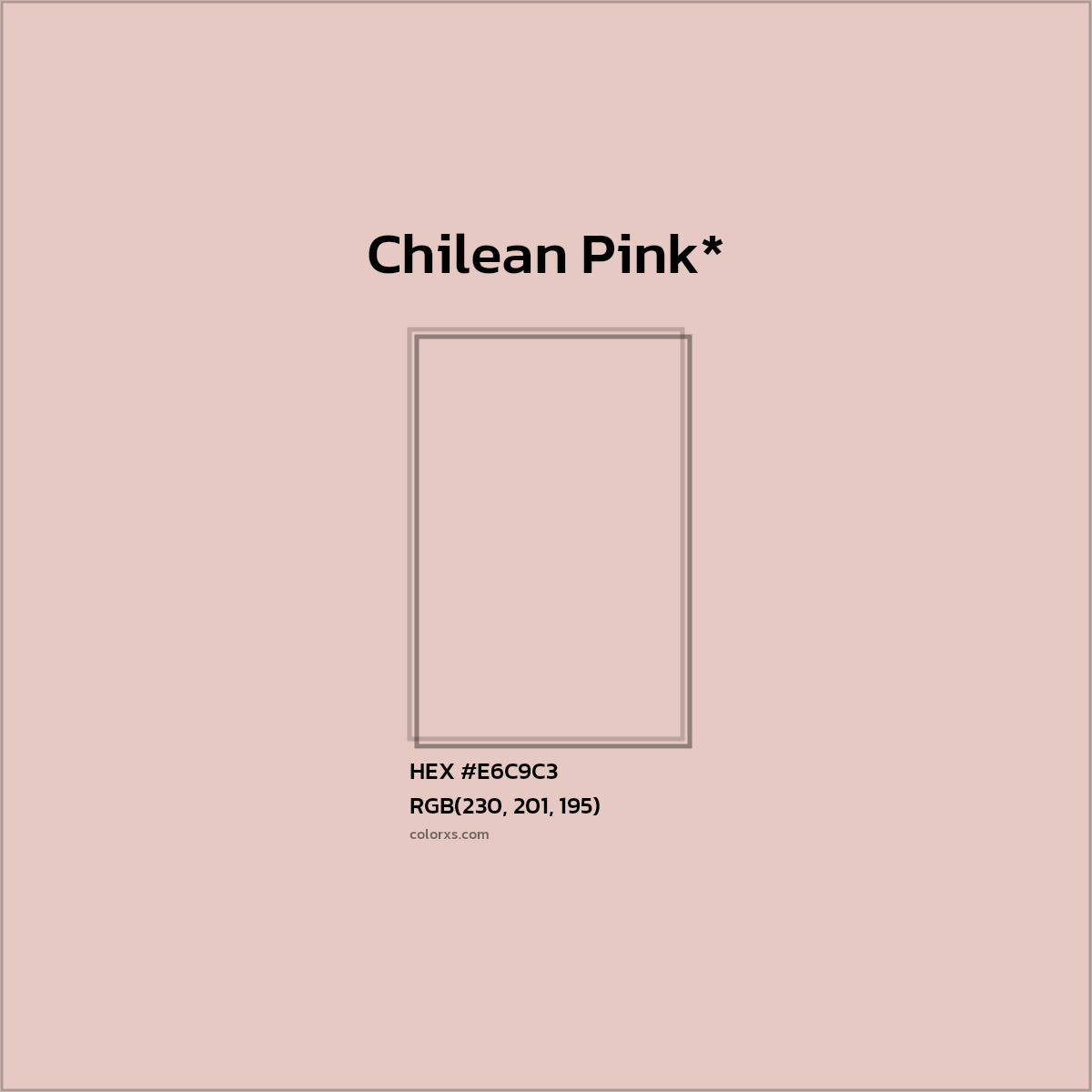 HEX #E6C9C3 Color Name, Color Code, Palettes, Similar Paints, Images