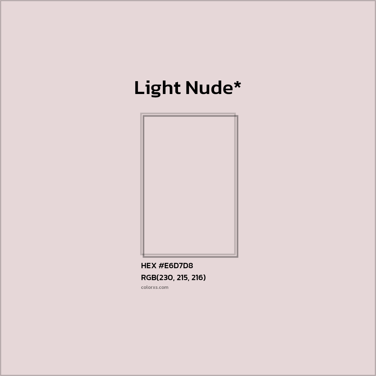 HEX #E6D7D8 Color Name, Color Code, Palettes, Similar Paints, Images