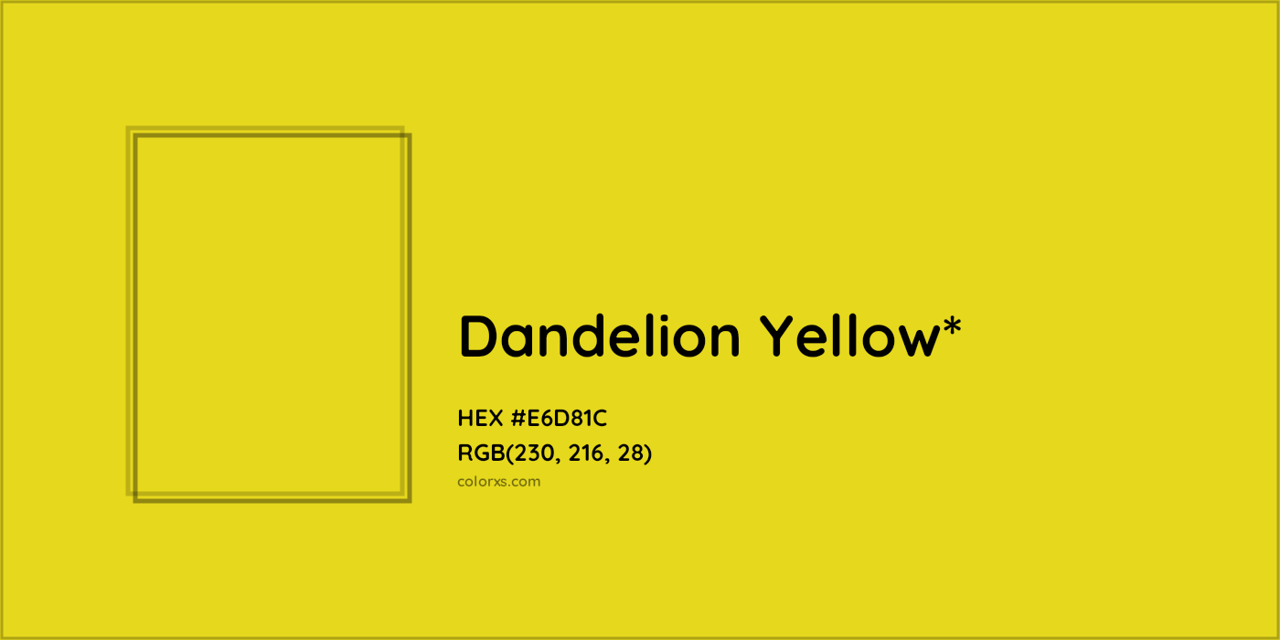 HEX #E6D81C Color Name, Color Code, Palettes, Similar Paints, Images