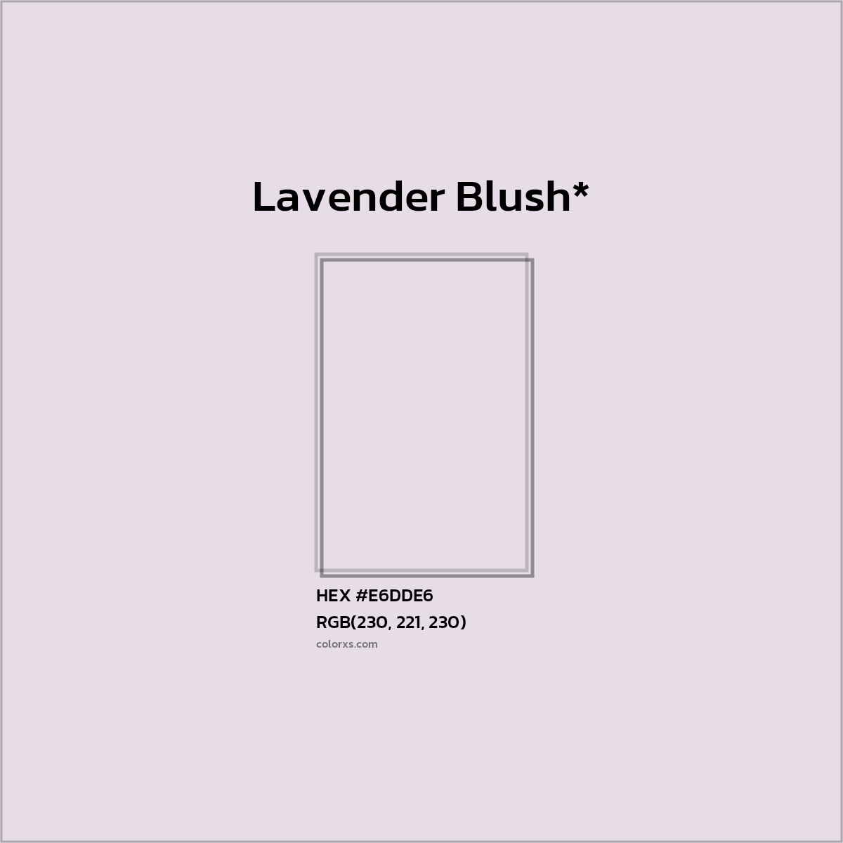 HEX #E6DDE6 Color Name, Color Code, Palettes, Similar Paints, Images