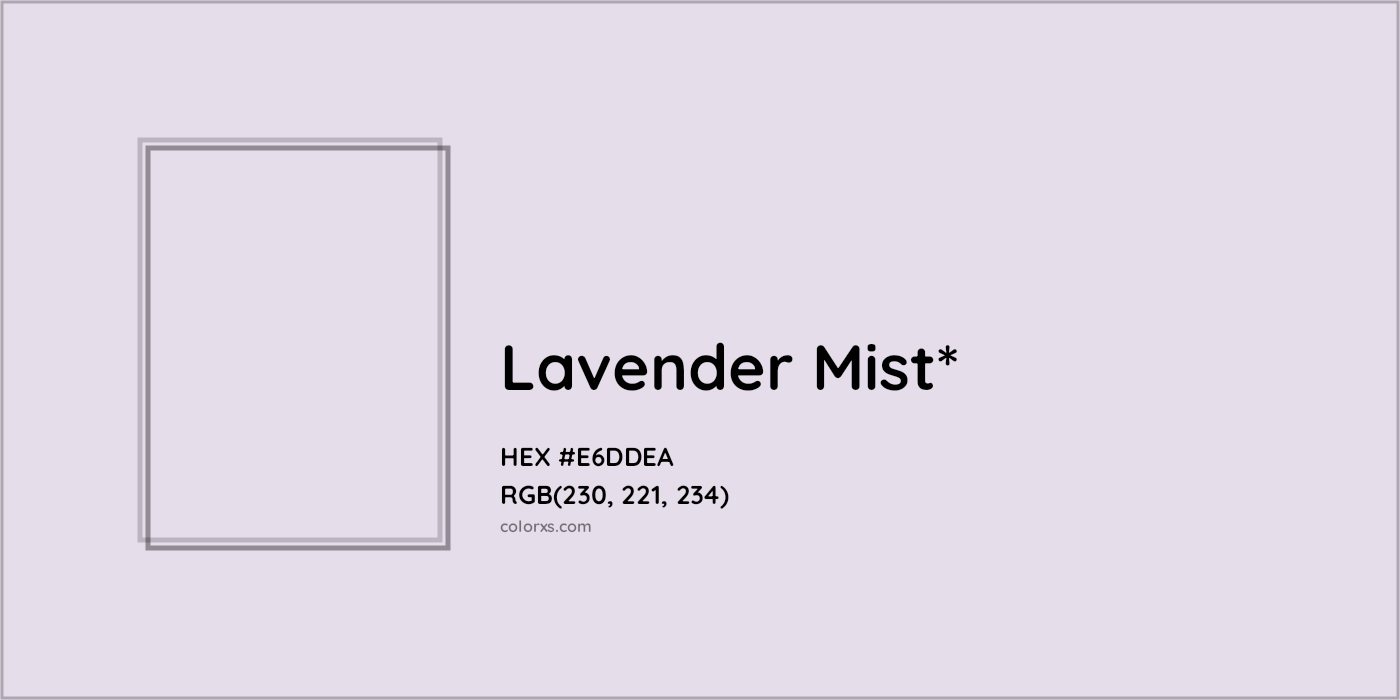 HEX #E6DDEA Color Name, Color Code, Palettes, Similar Paints, Images