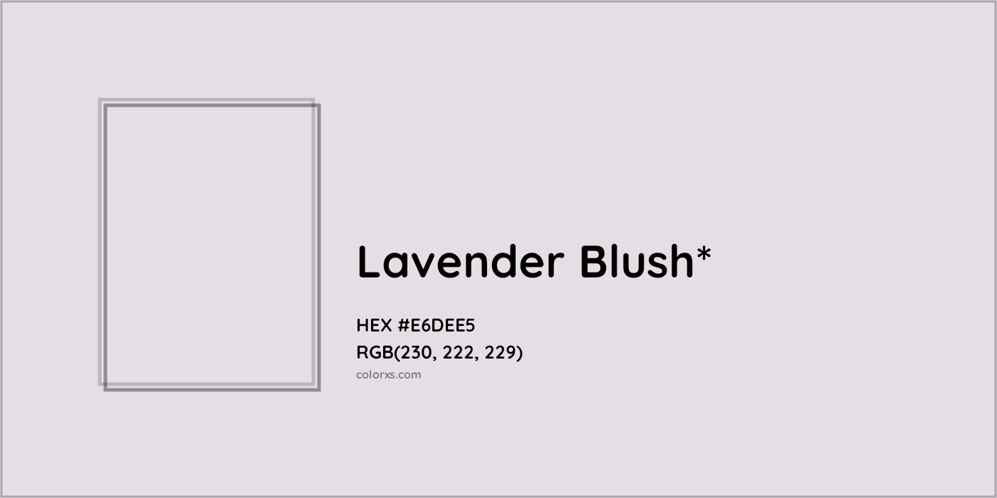 HEX #E6DEE5 Color Name, Color Code, Palettes, Similar Paints, Images