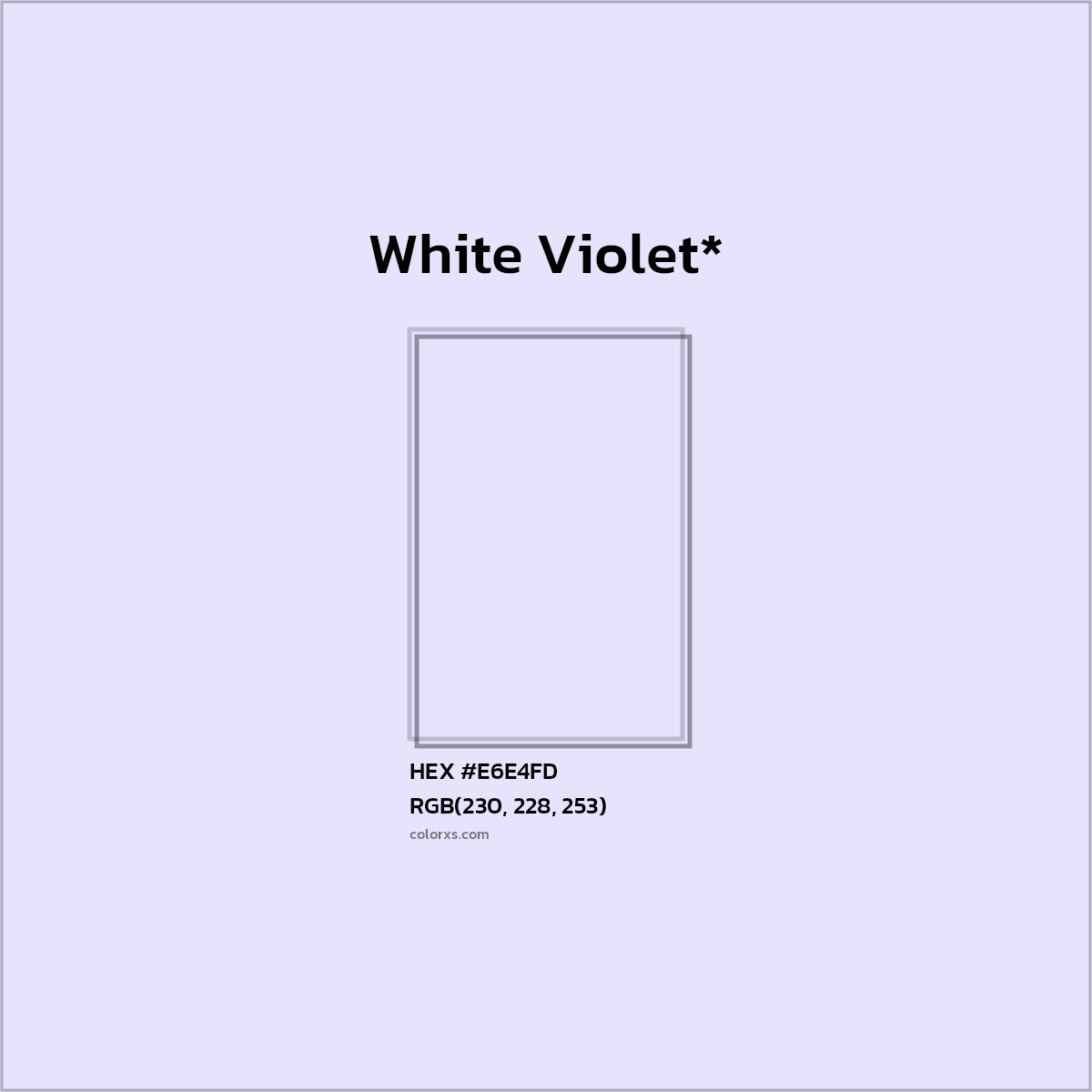 HEX #E6E4FD Color Name, Color Code, Palettes, Similar Paints, Images