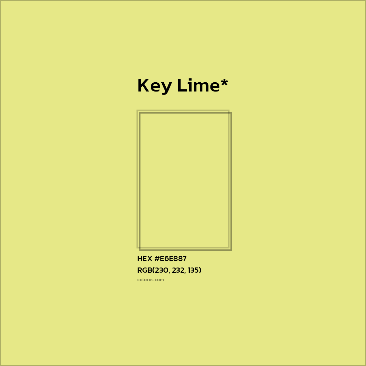 HEX #E6E887 Color Name, Color Code, Palettes, Similar Paints, Images