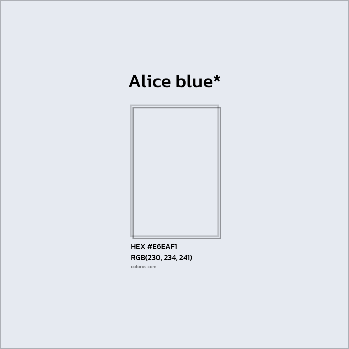 HEX #E6EAF1 Color Name, Color Code, Palettes, Similar Paints, Images