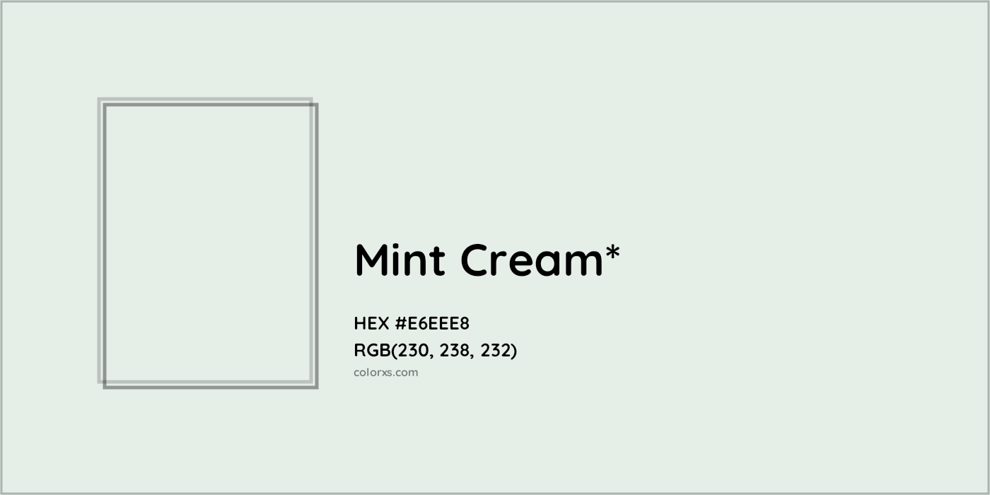 HEX #E6EEE8 Color Name, Color Code, Palettes, Similar Paints, Images