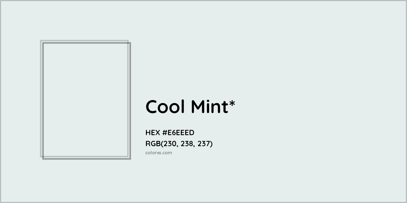 HEX #E6EEED Color Name, Color Code, Palettes, Similar Paints, Images