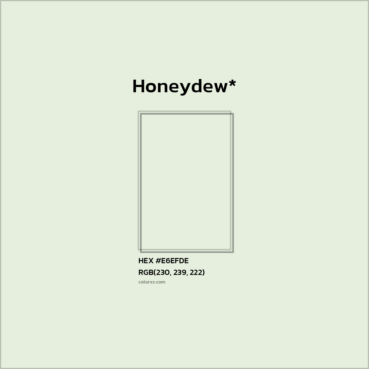 HEX #E6EFDE Color Name, Color Code, Palettes, Similar Paints, Images