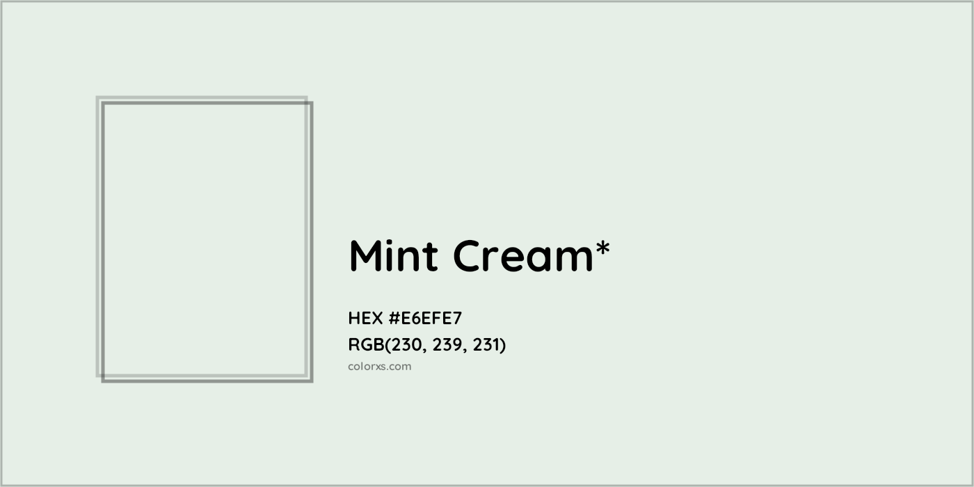 HEX #E6EFE7 Color Name, Color Code, Palettes, Similar Paints, Images