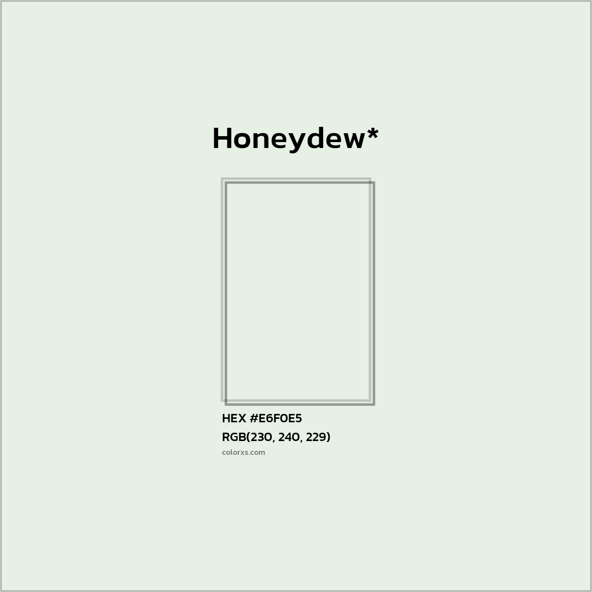 HEX #E6F0E5 Color Name, Color Code, Palettes, Similar Paints, Images