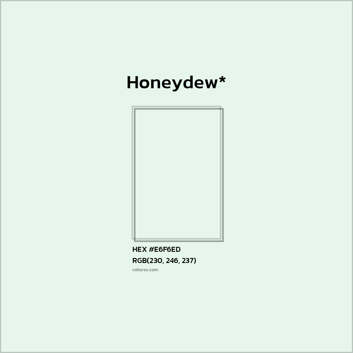 HEX #E6F6ED Color Name, Color Code, Palettes, Similar Paints, Images