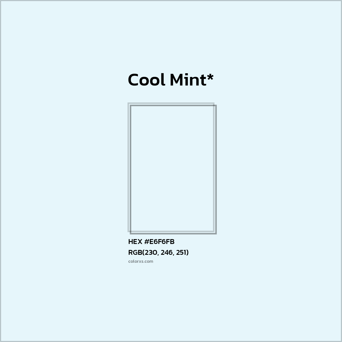 HEX #E6F6FB Color Name, Color Code, Palettes, Similar Paints, Images