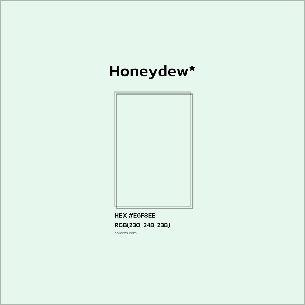 HEX #E6F8EE Color Name, Color Code, Palettes, Similar Paints, Images