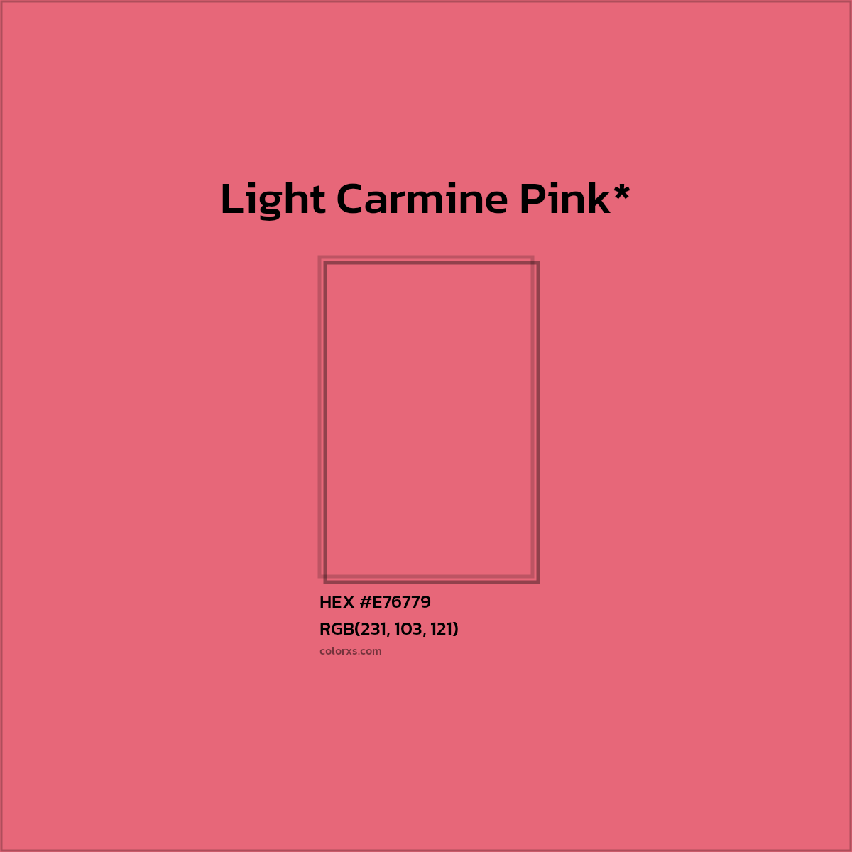HEX #E76779 Color Name, Color Code, Palettes, Similar Paints, Images
