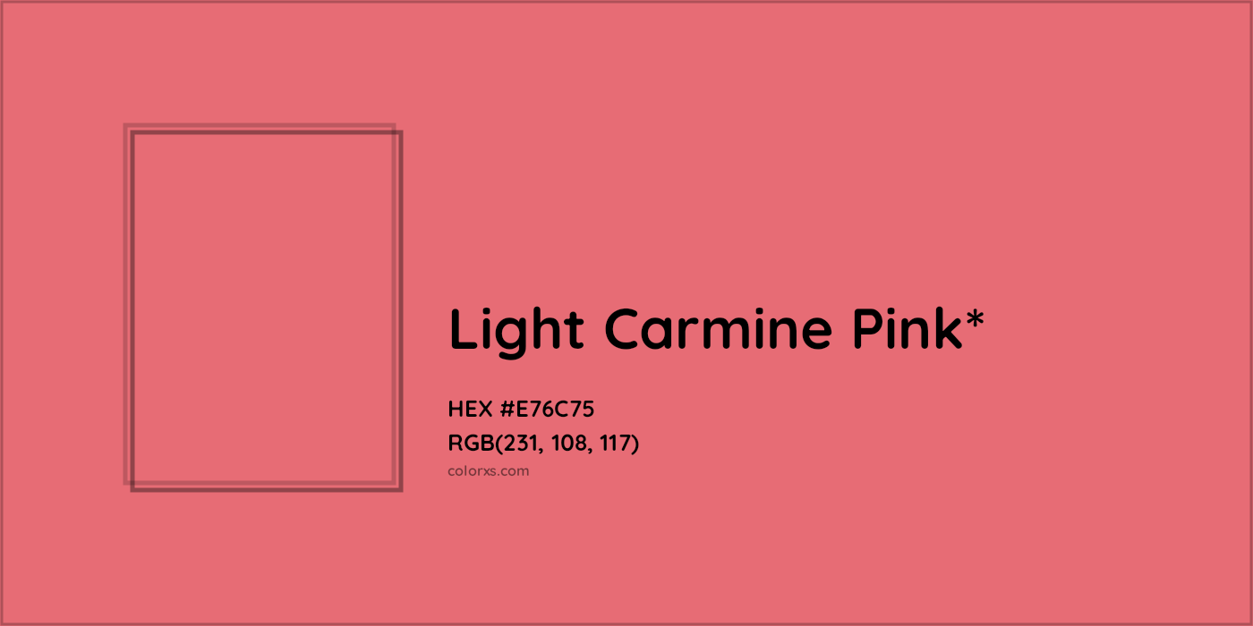 HEX #E76C75 Color Name, Color Code, Palettes, Similar Paints, Images