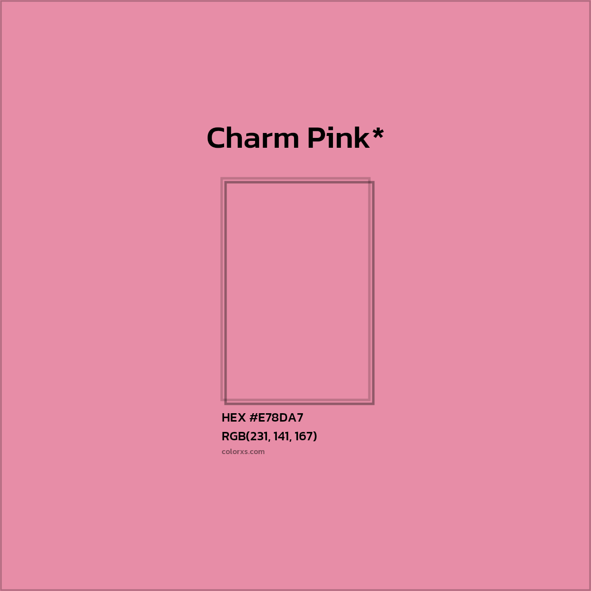 HEX #E78DA7 Color Name, Color Code, Palettes, Similar Paints, Images
