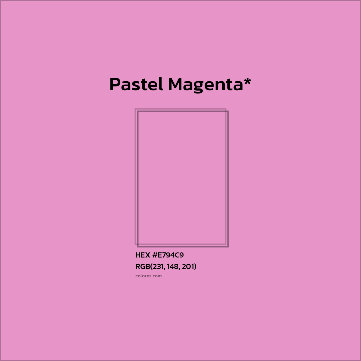 HEX #E794C9 Color Name, Color Code, Palettes, Similar Paints, Images