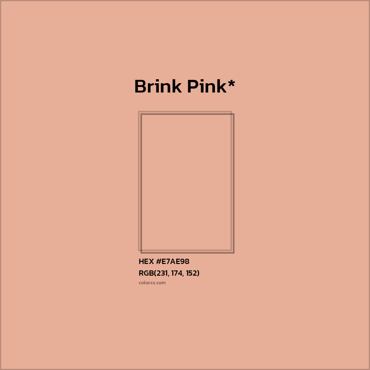 HEX #E7AE98 Color Name, Color Code, Palettes, Similar Paints, Images