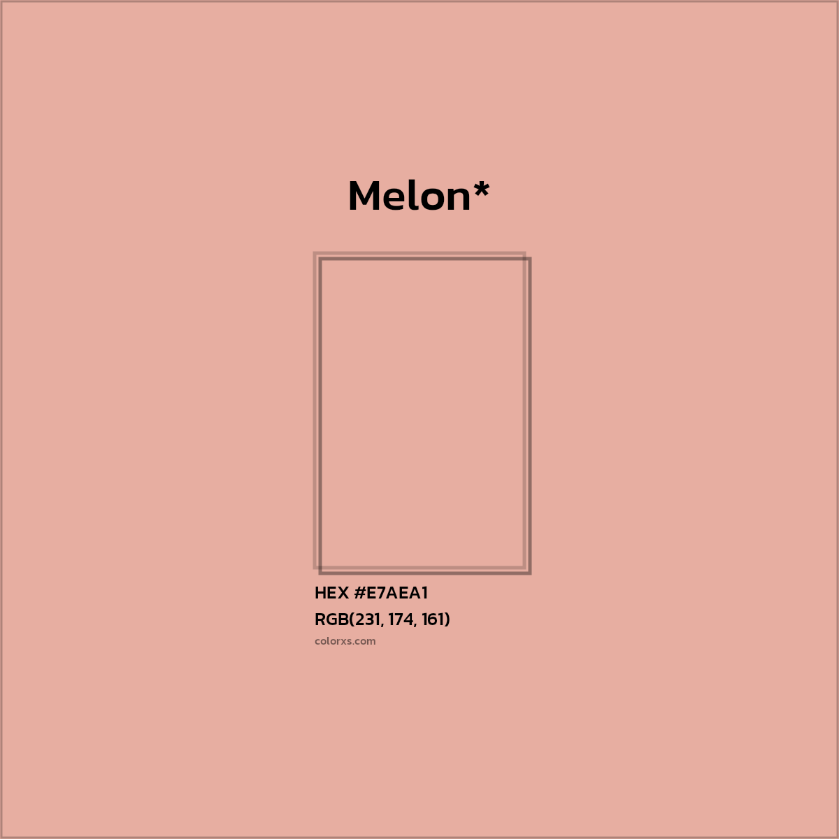 HEX #E7AEA1 Color Name, Color Code, Palettes, Similar Paints, Images