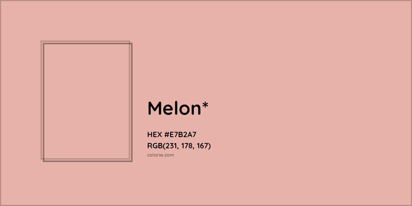 HEX #E7B2A7 Color Name, Color Code, Palettes, Similar Paints, Images