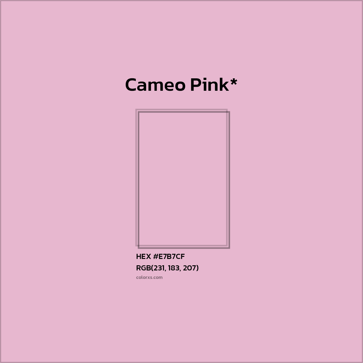 HEX #E7B7CF Color Name, Color Code, Palettes, Similar Paints, Images