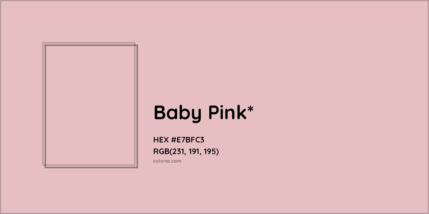 HEX #E7BFC3 Color Name, Color Code, Palettes, Similar Paints, Images