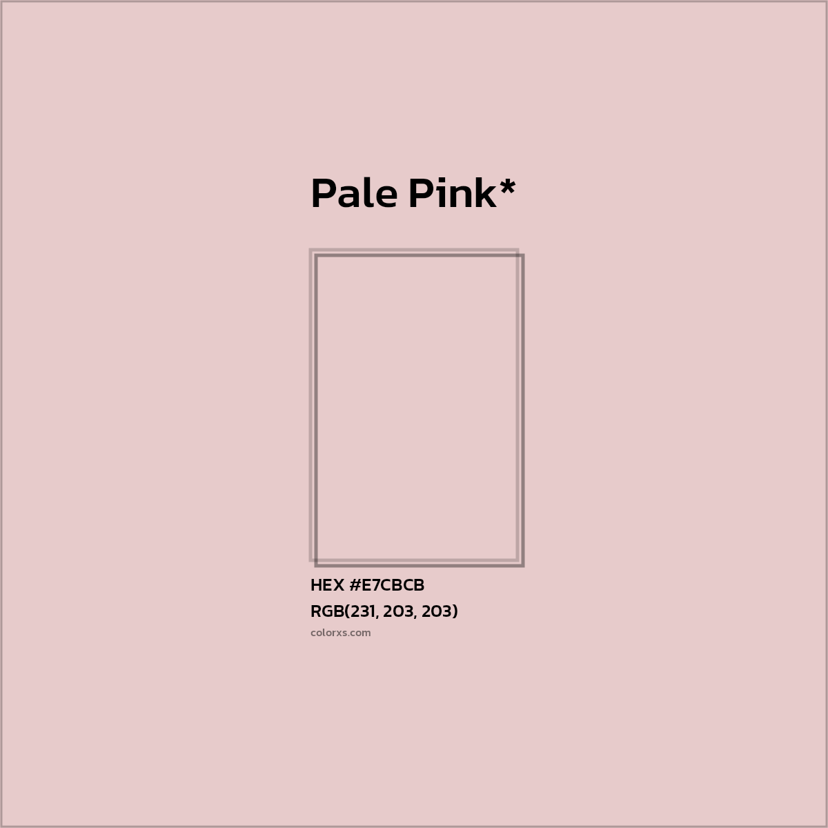 HEX #E7CBCB Color Name, Color Code, Palettes, Similar Paints, Images
