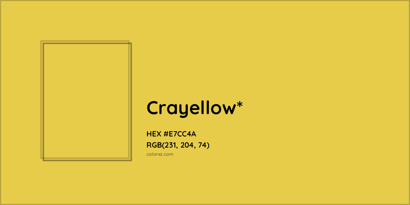 HEX #E7CC4A Color Name, Color Code, Palettes, Similar Paints, Images