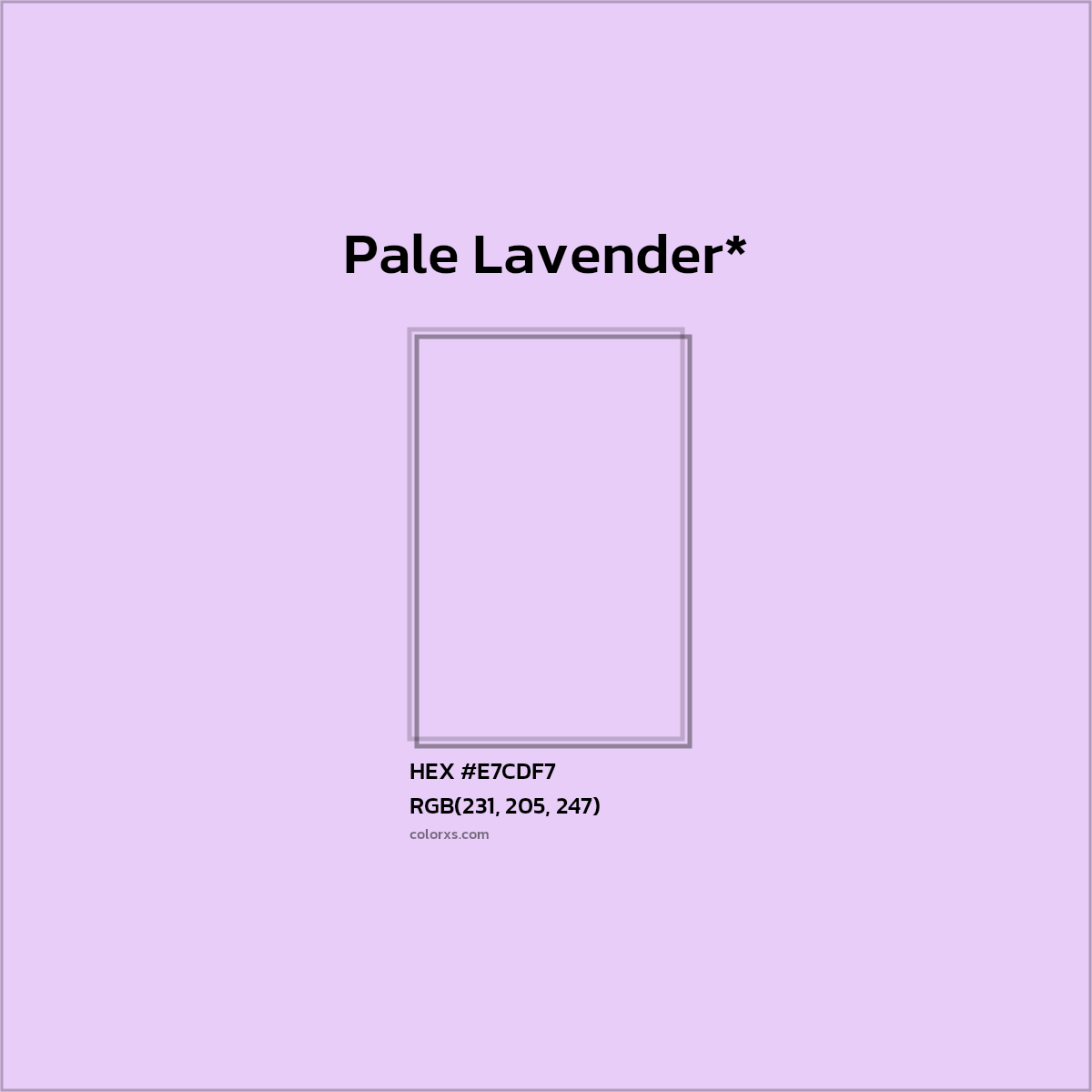HEX #E7CDF7 Color Name, Color Code, Palettes, Similar Paints, Images