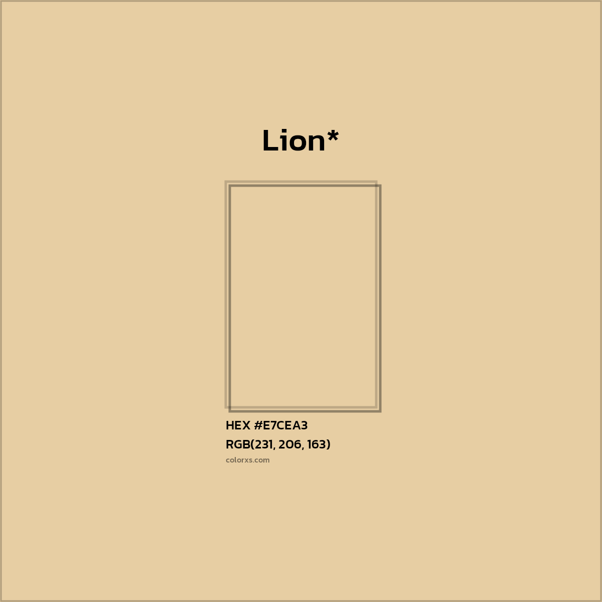 HEX #E7CEA3 Color Name, Color Code, Palettes, Similar Paints, Images