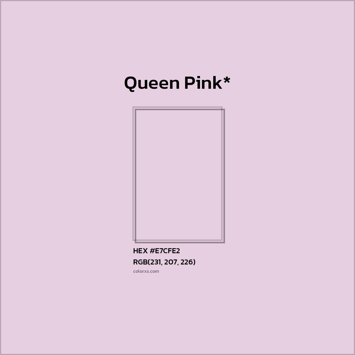 HEX #E7CFE2 Color Name, Color Code, Palettes, Similar Paints, Images