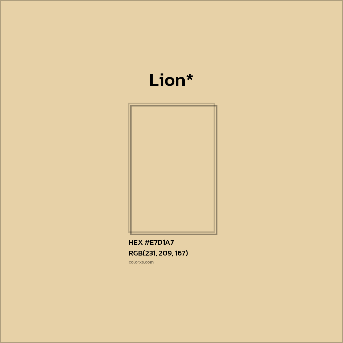 HEX #E7D1A7 Color Name, Color Code, Palettes, Similar Paints, Images