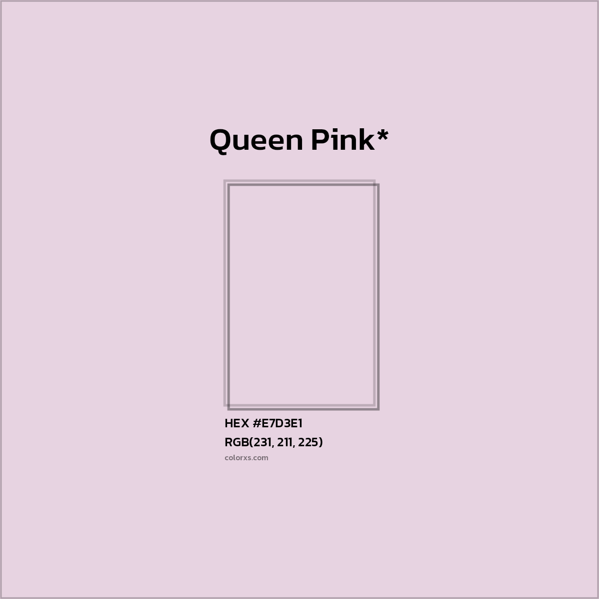 HEX #E7D3E1 Color Name, Color Code, Palettes, Similar Paints, Images