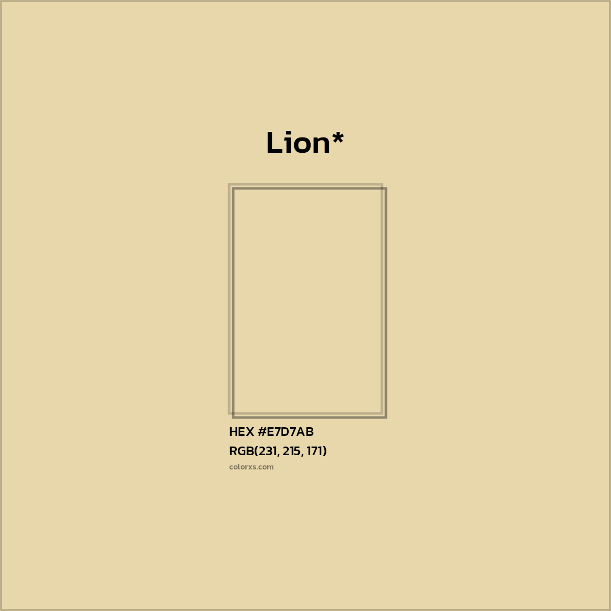 HEX #E7D7AB Color Name, Color Code, Palettes, Similar Paints, Images