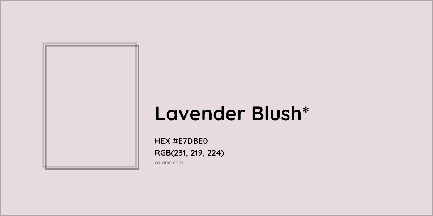 HEX #E7DBE0 Color Name, Color Code, Palettes, Similar Paints, Images
