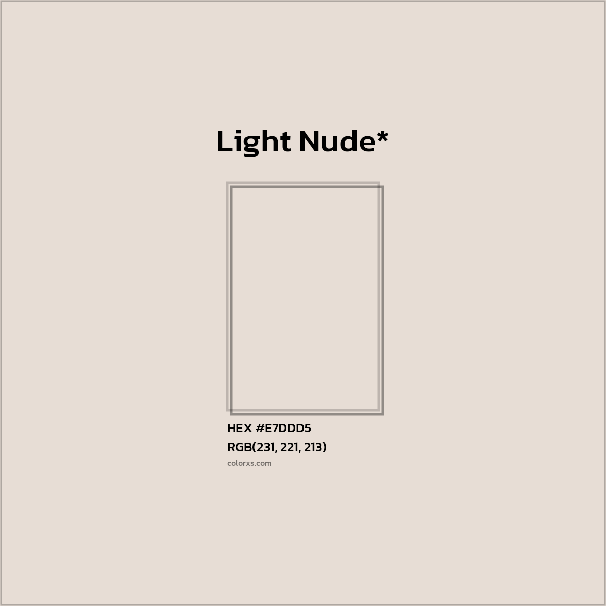 HEX #E7DDD5 Color Name, Color Code, Palettes, Similar Paints, Images