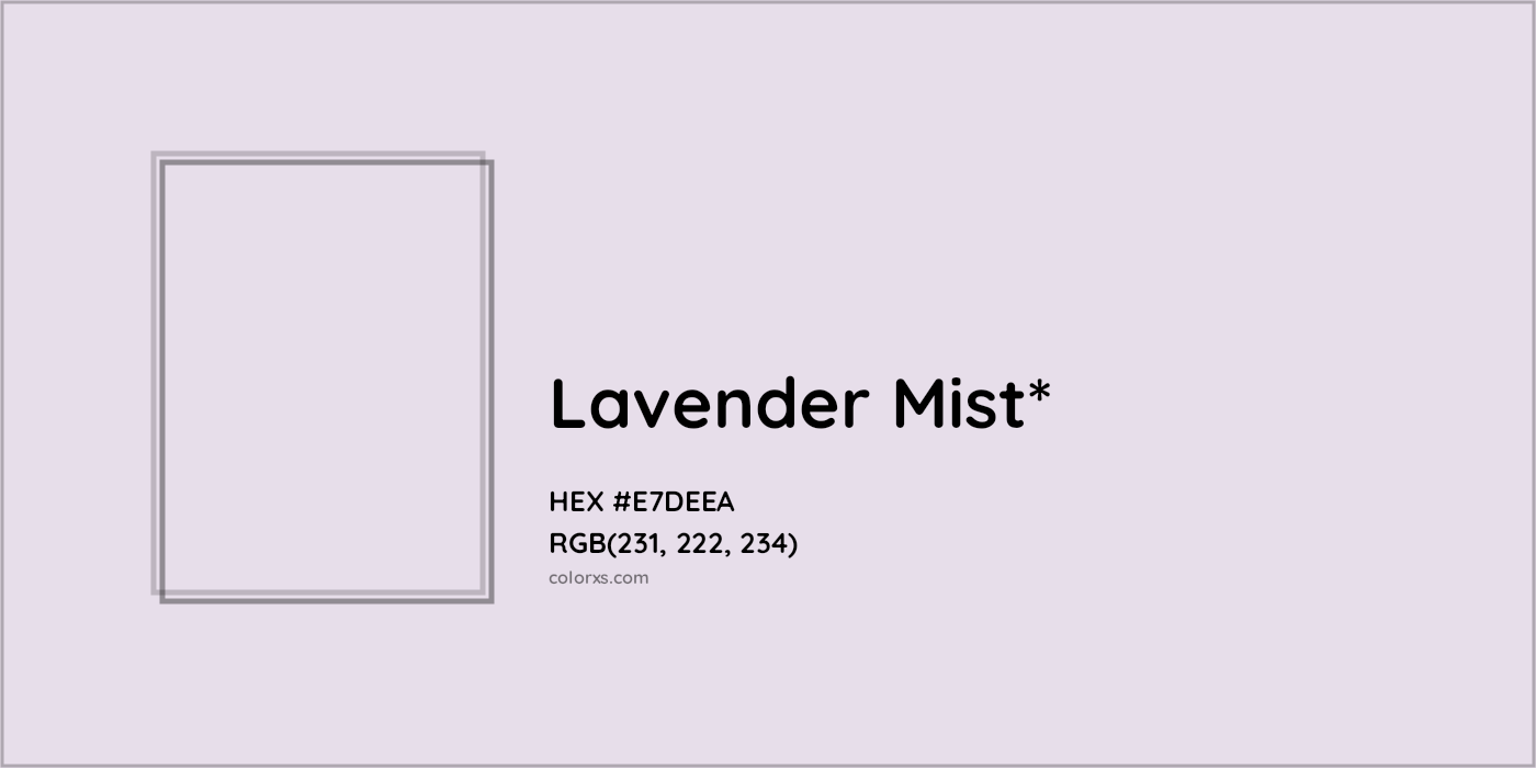 HEX #E7DEEA Color Name, Color Code, Palettes, Similar Paints, Images