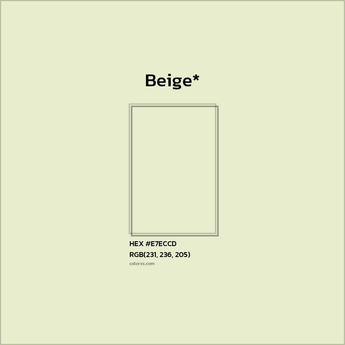 HEX #E7ECCD Color Name, Color Code, Palettes, Similar Paints, Images