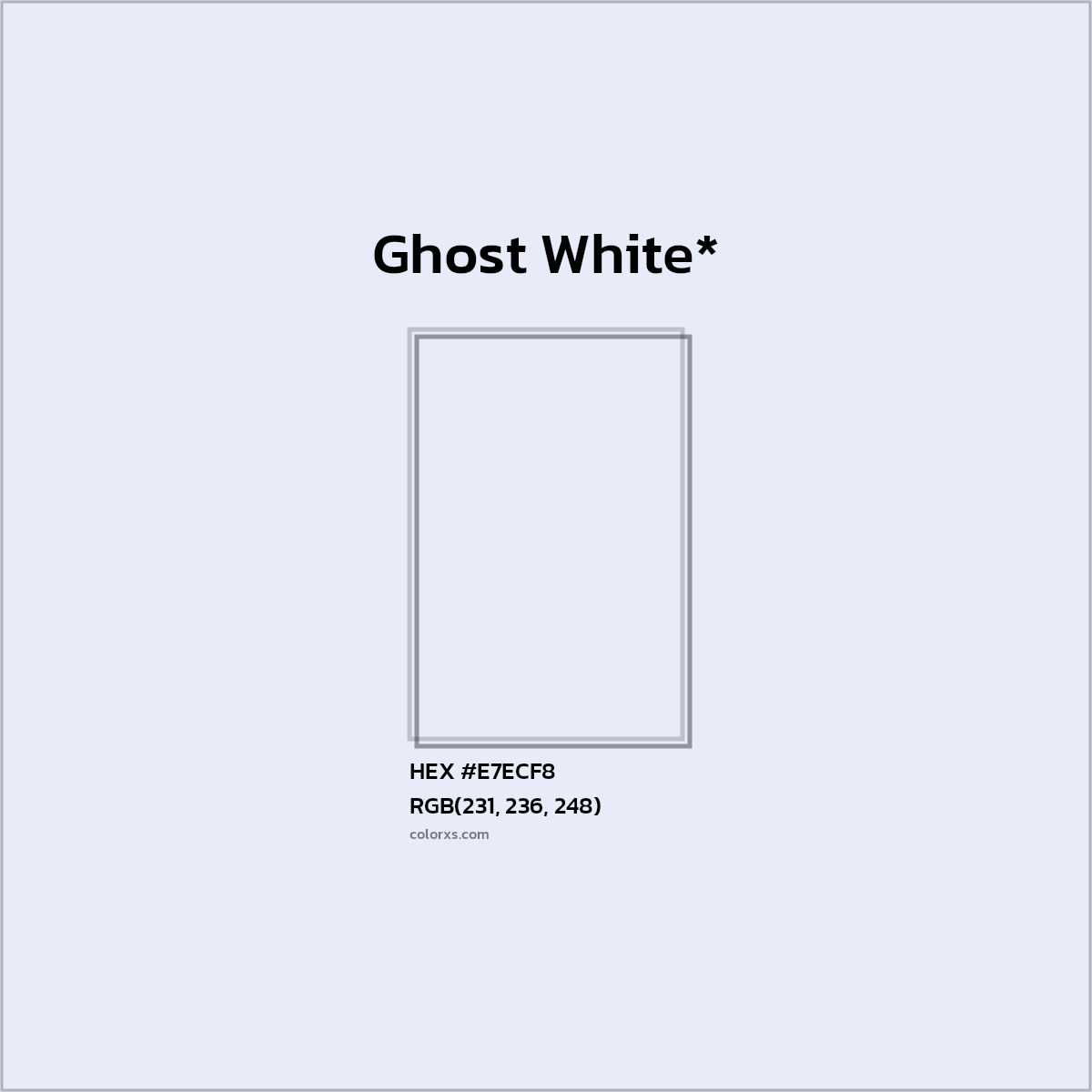 HEX #E7ECF8 Color Name, Color Code, Palettes, Similar Paints, Images