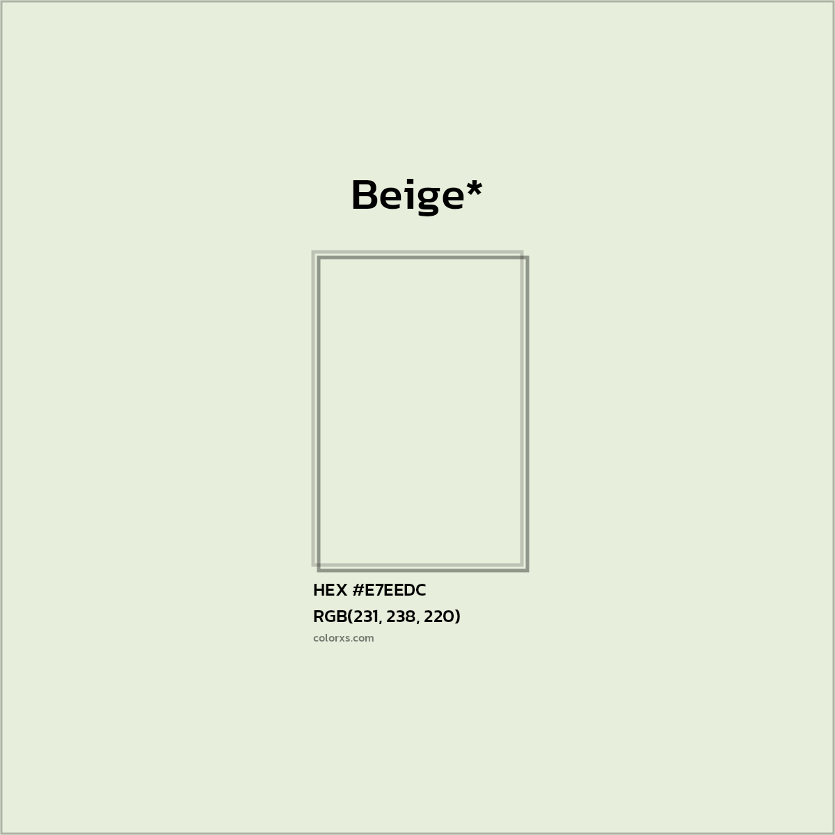 HEX #E7EEDC Color Name, Color Code, Palettes, Similar Paints, Images