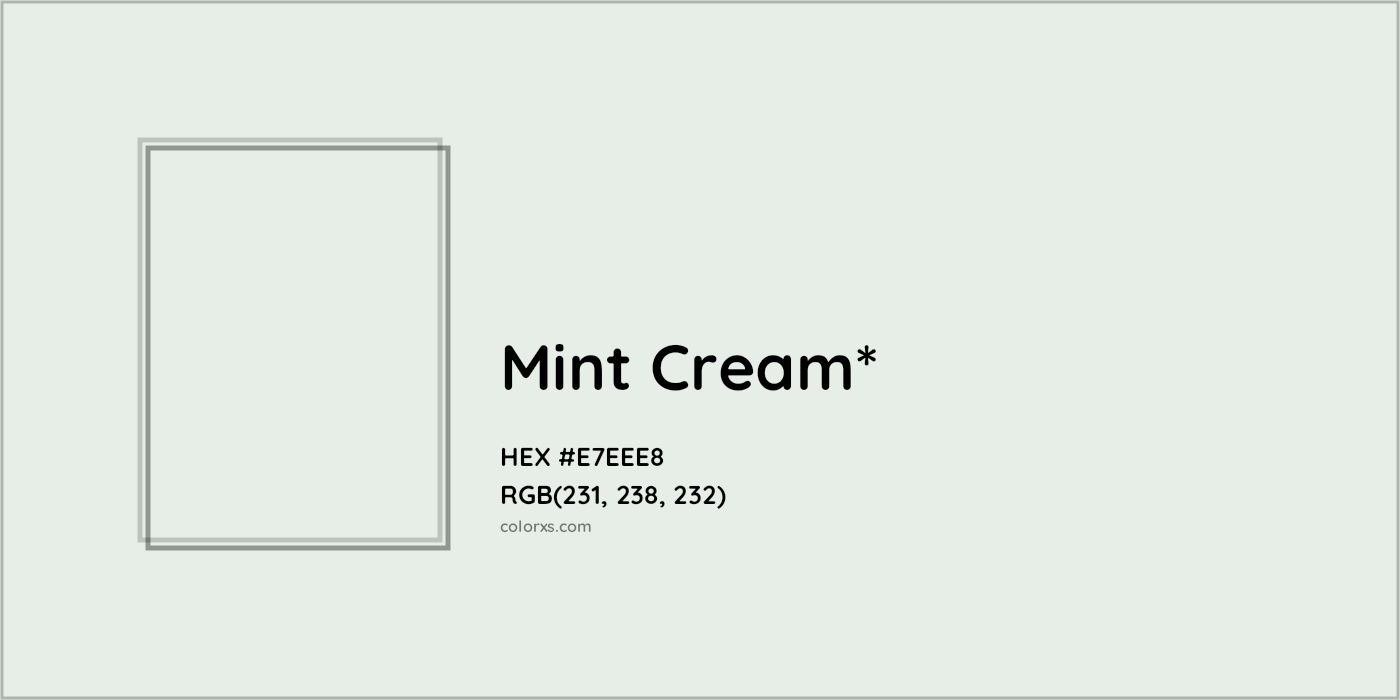 HEX #E7EEE8 Color Name, Color Code, Palettes, Similar Paints, Images